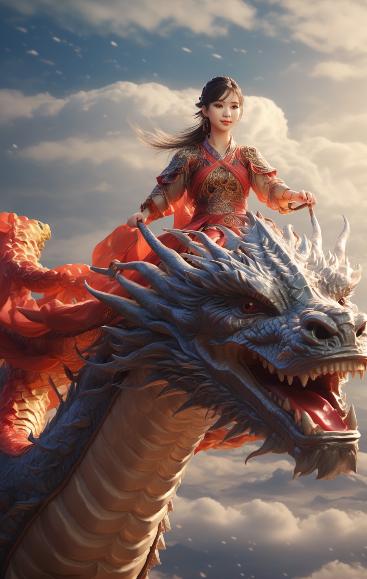masterpiece,(best quality:1.3),
1girl,arien_dragon,riding a dragon, <lora:ArienDragonGirlV1-SDXL:1>